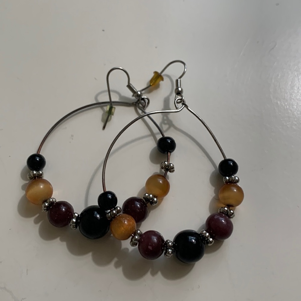 Silver hoop earrings
